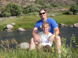 Hubby and me on the truckee